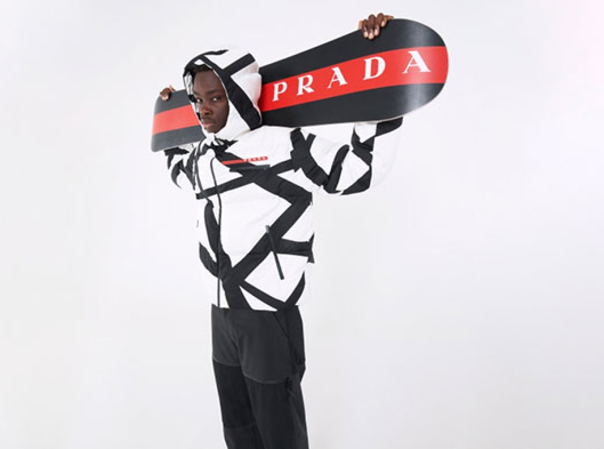Prada unveils, skiwear collection & teams up with Aspenx (Performance skiwear)
